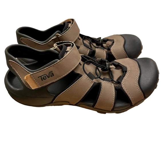 Teva Flintwood Closed Toe Water Hiking Outdoor Sandals Brown Mens Size 10 - Picture 1 of 9